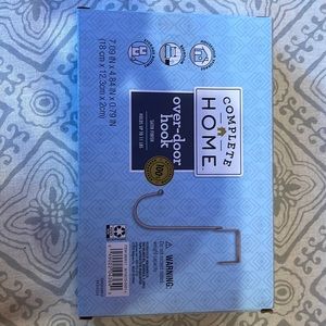 Over door hook with satin finish